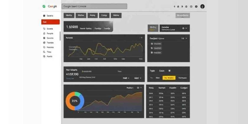 A screenshot of Google Search Console showing key metrics