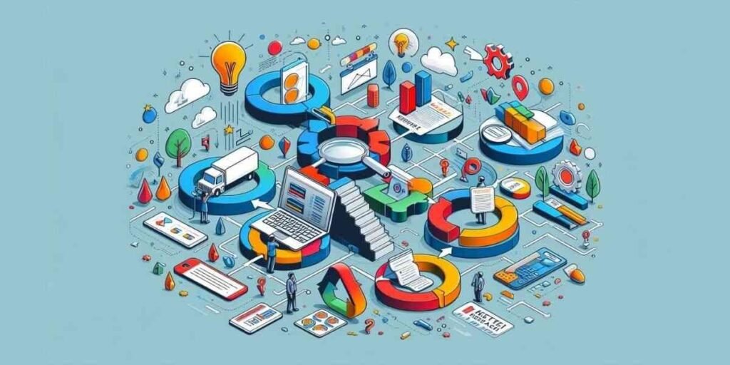 A step-by-step infographic on keyword research
